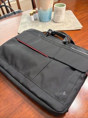 NWOT ThinkPad Black Laptop Briefcase with Red Accent